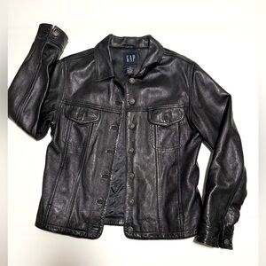 Black faux leather jacket